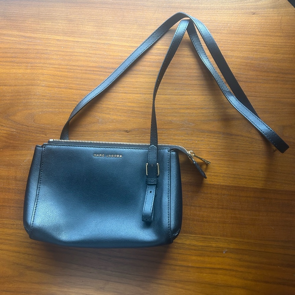 Marc Jacobs Midnight Black Leather Crossbody